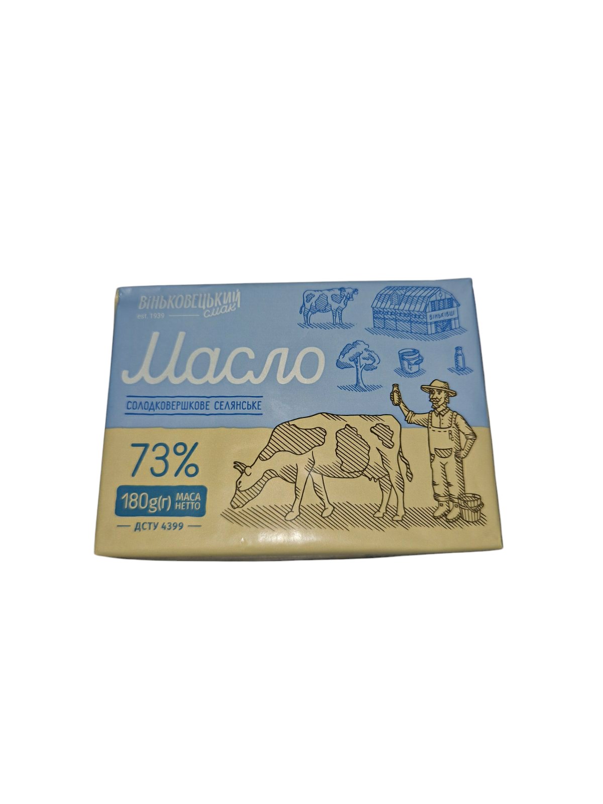 Масло ВІНЬКОВЕЦЬКИЙ СМАК солодковершкове Селянське 73%